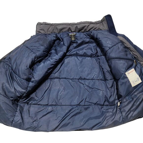 Patagonia Kids L (12) Navy Coat Zip Closure & Pockets‎ Snap Buttons Vintage READ - Picture 3 of 12